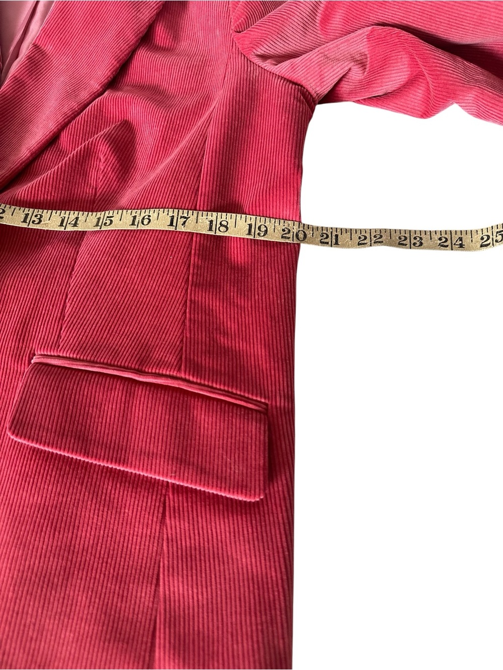 Talbots Petite Pink Cotton Corduroy Double Breasted Blazer 14P - Picture 11 of 14